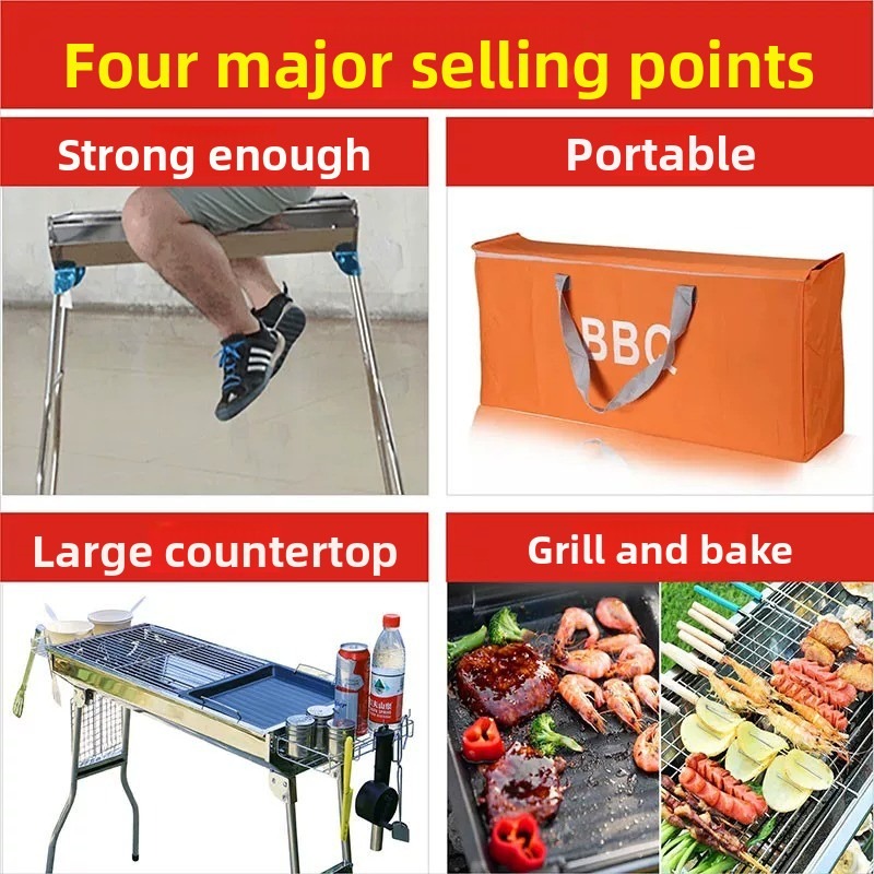 Parrilla de Carbón Plegable Gr - Outdoor Camping Cooking Set reseña y precio