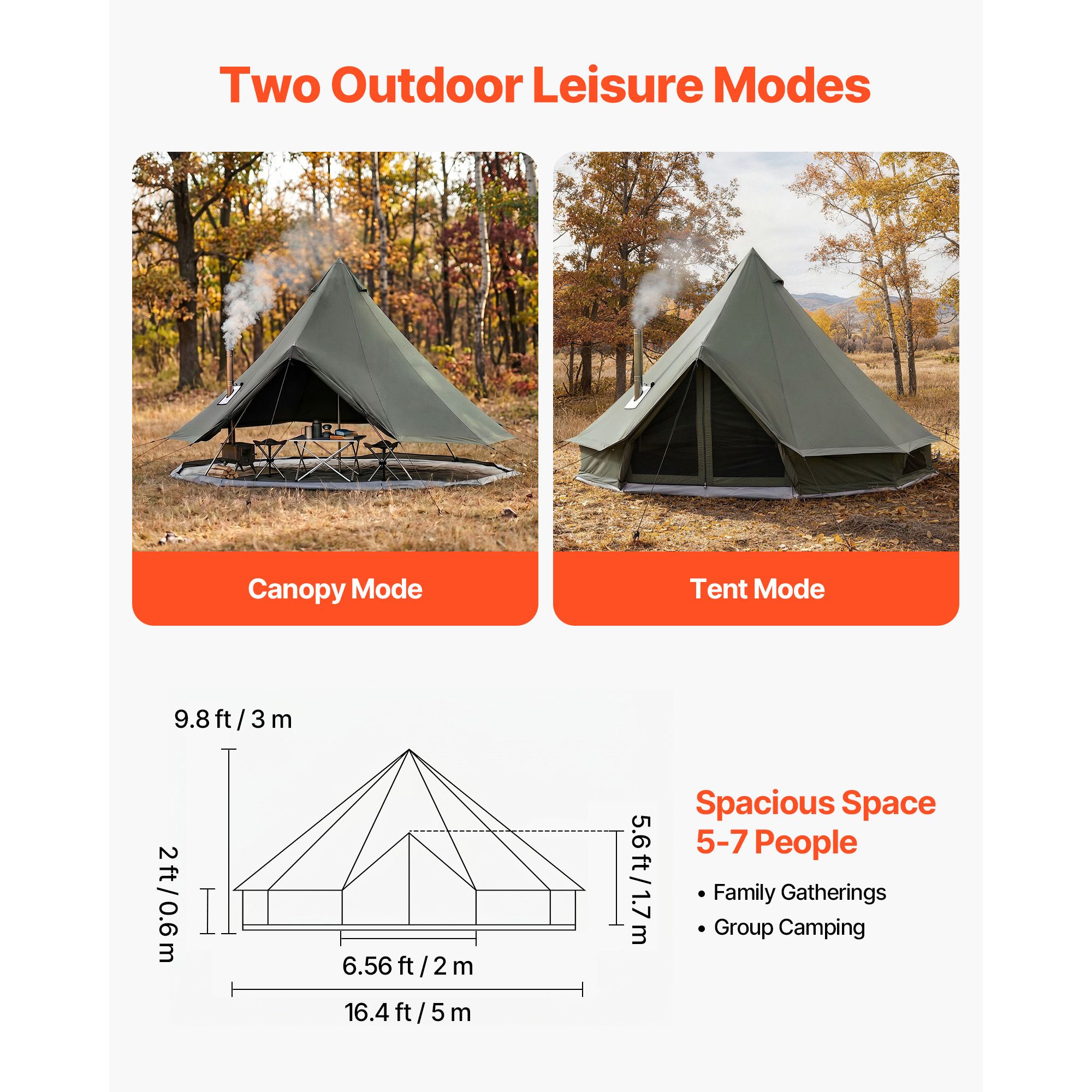 Tienda de campaña tipo campana - Outdoor Camping And Glamping reseña y precio
