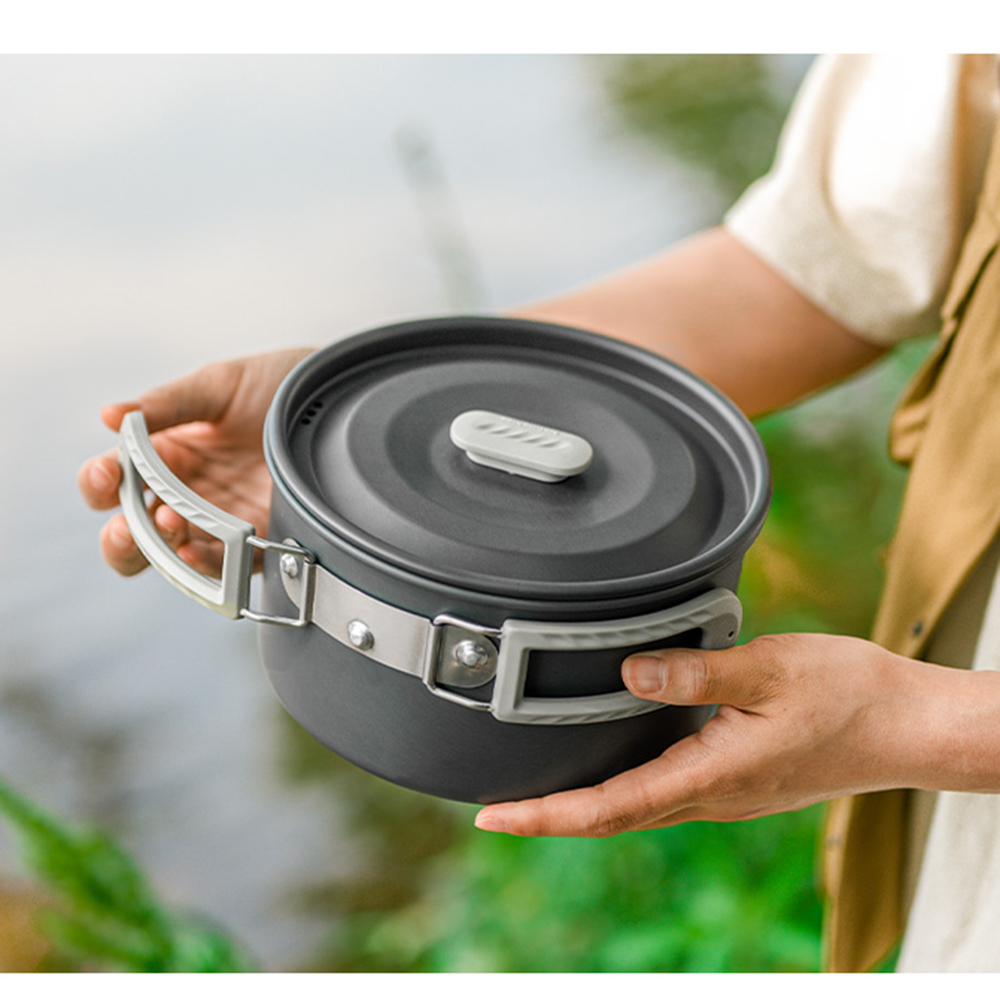 Naturehike-Juego de ollas al a - Outdoor Camping Cooking Set reseña y precio